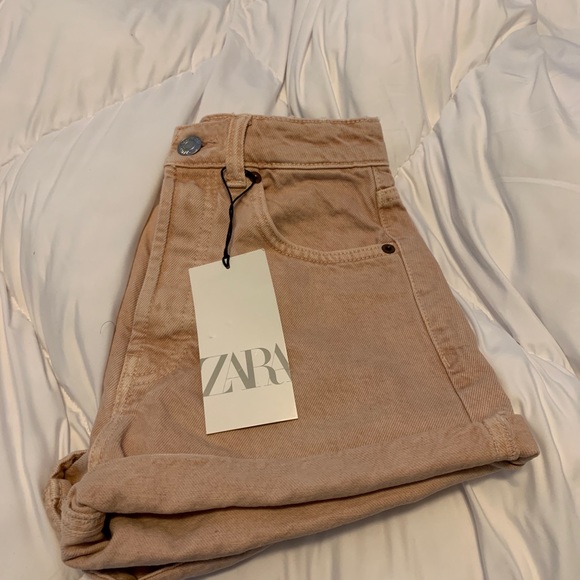 Zara High Rise straight short pale-pink - Picture 3 of 4